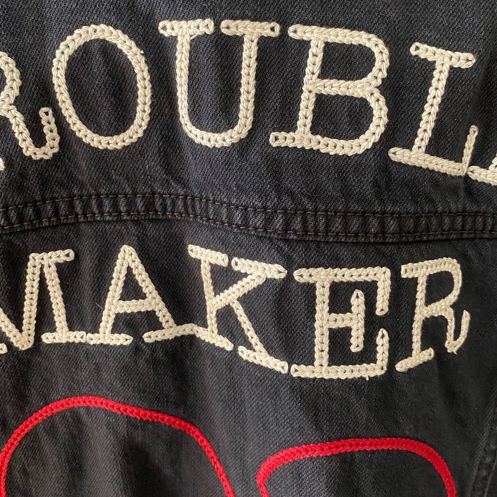 LUCKY BRAND Awesome Denim Jacket, Black, Large - Picture 7 of 9
